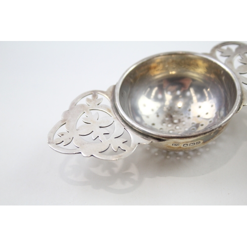 48 - .925 sterling edward viners tea strainer w/ bowl