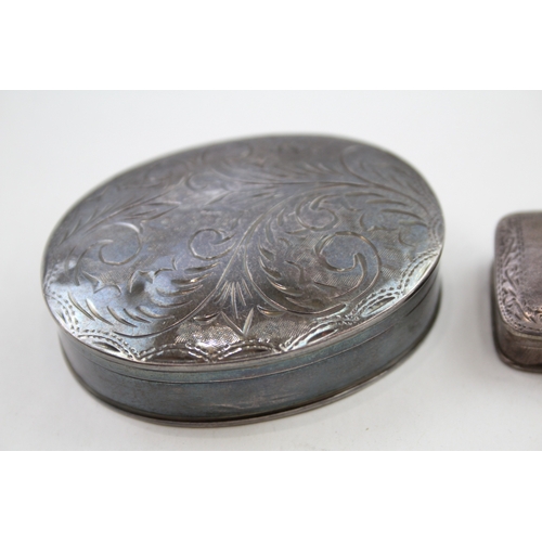 64 - 3 x .925 sterling pill / trinket boxes