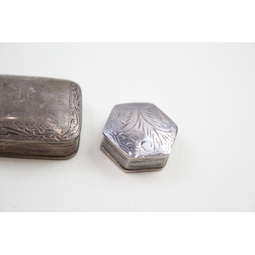 64 - 3 x .925 sterling pill / trinket boxes