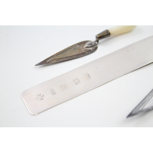 71 - 4 x .925 sterling bookmarks / letter openers