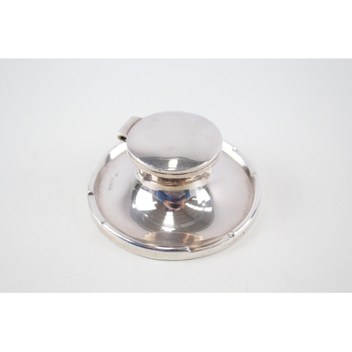 77 - vintage .925 sterling weighted inkwell