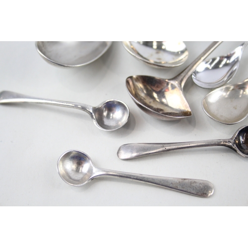 78 - 10 x .925 sterling condiment spoons inc georgian