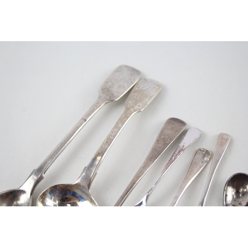 78 - 10 x .925 sterling condiment spoons inc georgian