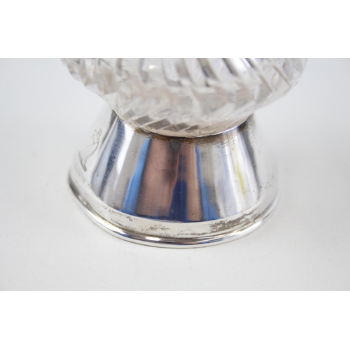 79 - .925 sterling & cut glass pepper mill