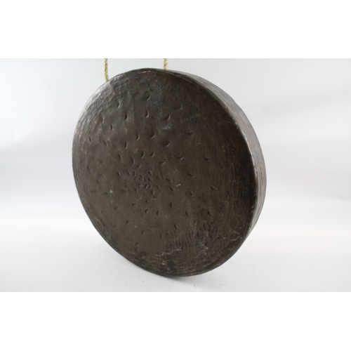 479 - Antique Bronze / Brass Gong Ceremonial Suspended 5.2kg 16