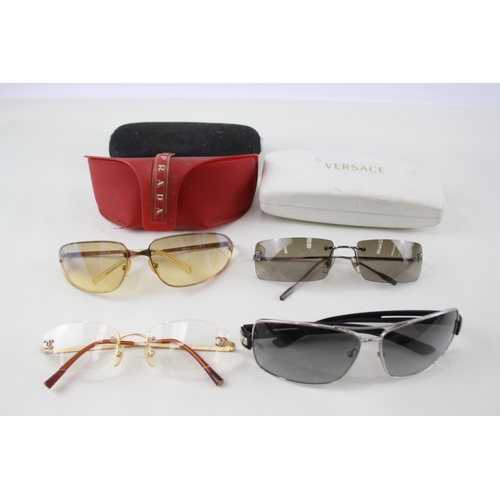 496 - Sunglasses Designer Glasses Inc Chanel, Prada, Versace x 4