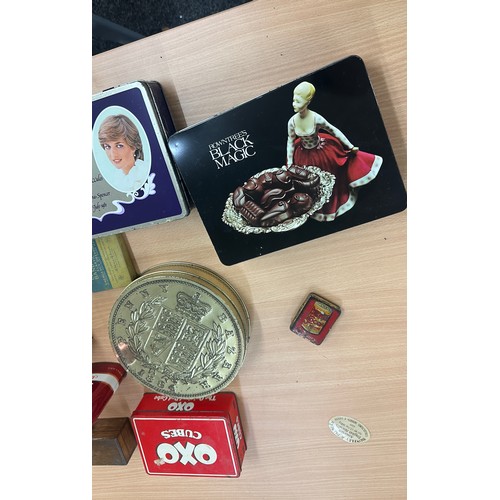 342 - Selection of vintage tins to include advertising etc