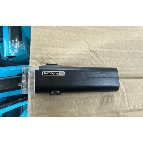 338 - Large selection of Lamagny 30 X illumated pocket microscopes