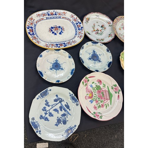 582 - Selection of assorted antique and later plates