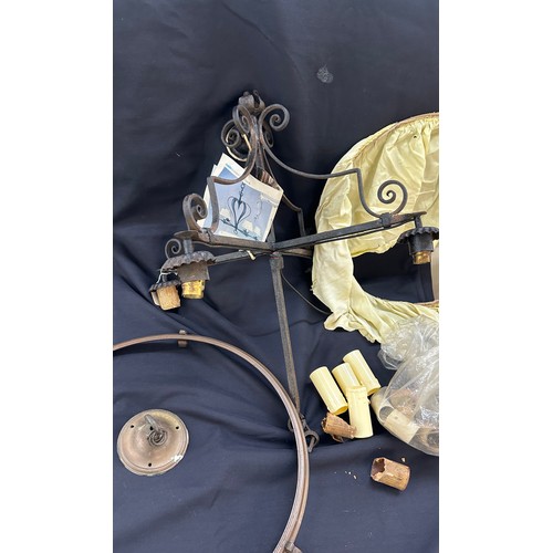 306 - Vintage light shade and accessories