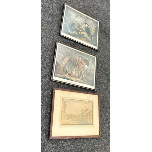 68 - Selection of vintage framed prints largest measures approx 17 inches wide by 15 tall