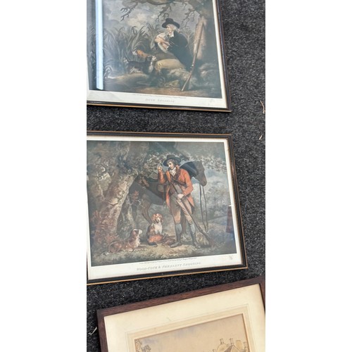 68 - Selection of vintage framed prints largest measures approx 17 inches wide by 15 tall