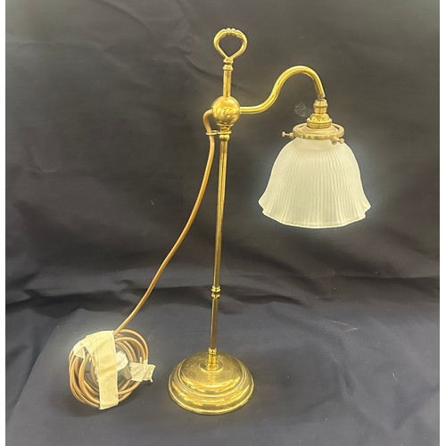 33 - Vintage brass lamp, 21 inches tall