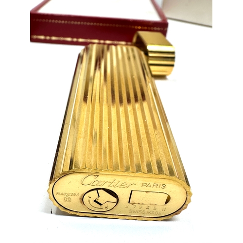 459 - Original boxed Cartier cigarette lighter in as new condition complete with boxes and booklet