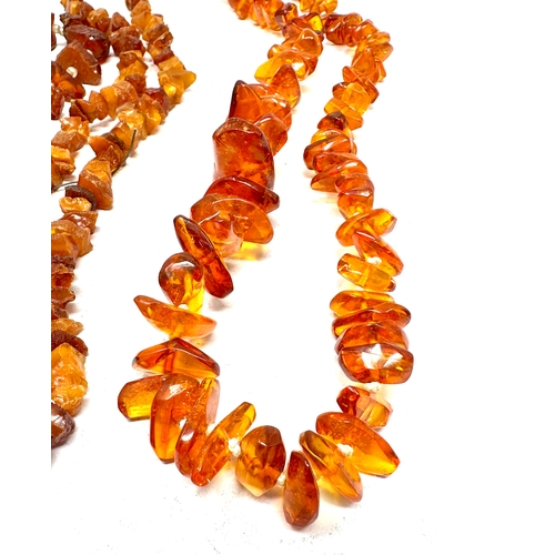 336 - vintage amber necklaces weight 108g