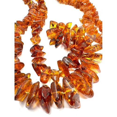 337 - Vintage amber necklaces weight 139g