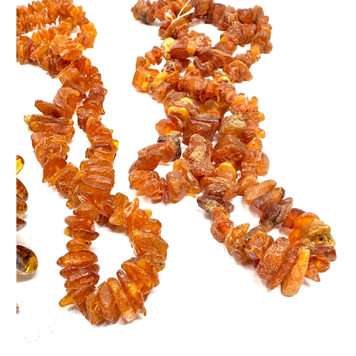 337 - Vintage amber necklaces weight 139g