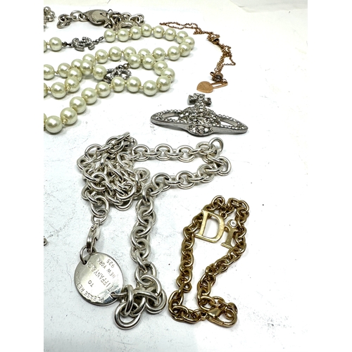 344 - selection silver plated of costume jewellery etc weight 380g