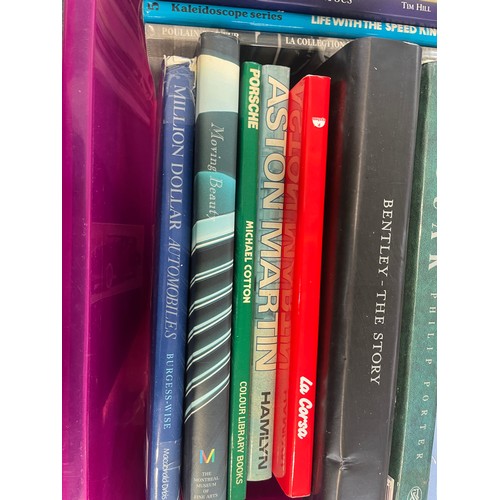 294 - Selection of motoring and motor racing books to includes Harley Davidson, Aston Martin, Healy etc