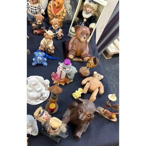 308A - Selection of assorted teddy figures includes souvenir pieces etc