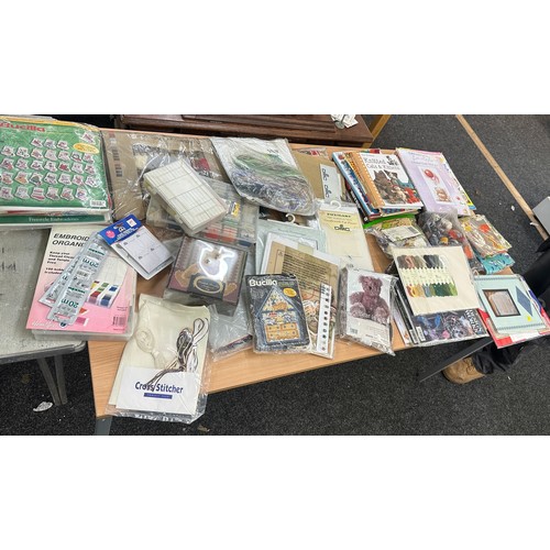 271 - Large selection of assorted knitting patterns, books, wool etc