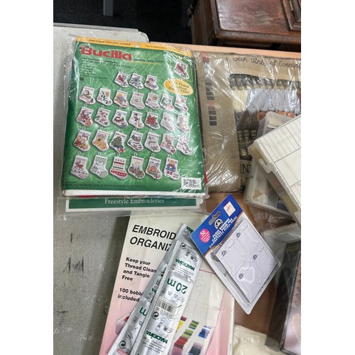 271 - Large selection of assorted knitting patterns, books, wool etc