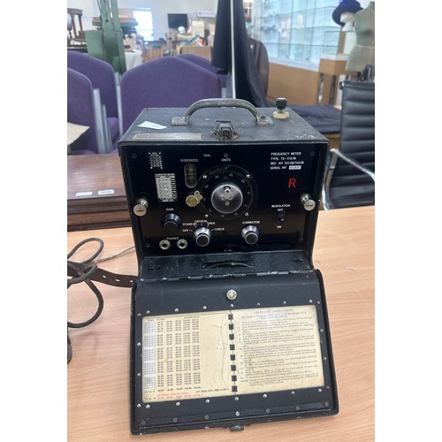 67 - WW1 us air force radio in case and scarce army radio frequency meter