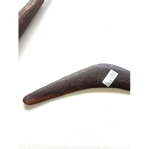 601 - Ethnigraphical woven axe/ handle boomerang