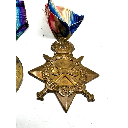 361 - ww1 trio medal K.I.A s-6211 pte d.white Argyll and Sutherland Highlanders k.i.a 25-9-15