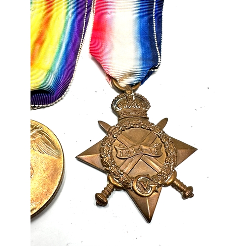 366 - WW1 trio medals to z-850 pte h.barlow rifle brigade