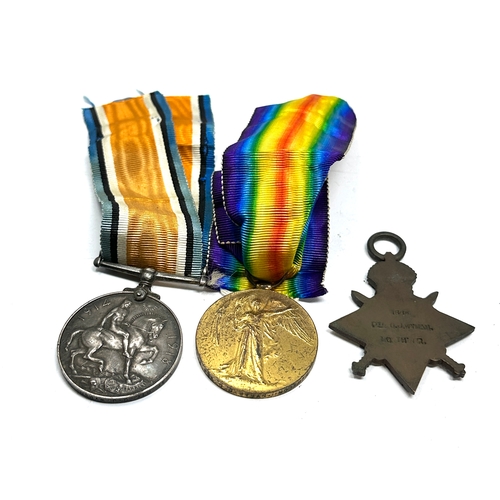 368 - ww1 trio medals K.I.A 1845 PTE O.J.WYMAN Northampton reg