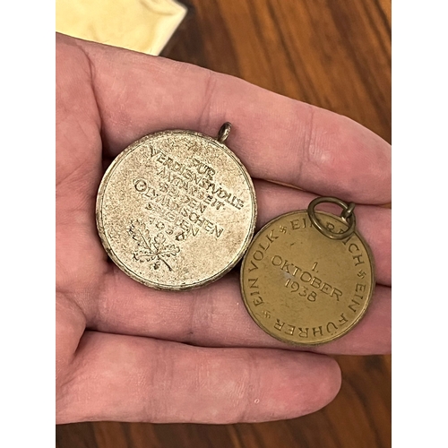 369 - German nazi olympic medal 1936 & another german medal