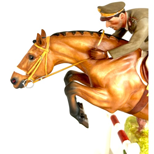 573 - A Royal Worcester limited edition Equestrian Statuette of Merano and Cap. Raimondo d'Inzeo, designed... 