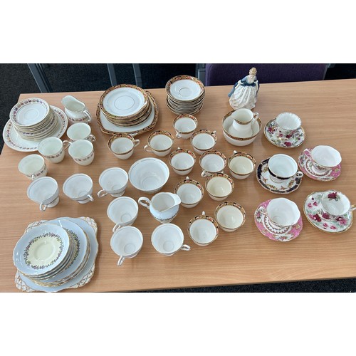 235 - Selection of part tea services to include makers Royal Albert, Royal Standard, Royal Doulton Alison ... 