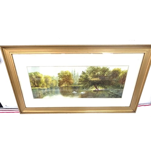 69 - Pair gilt framed signed water colours, M Farn, frame measures approximately Width 27 inches, Height ... 