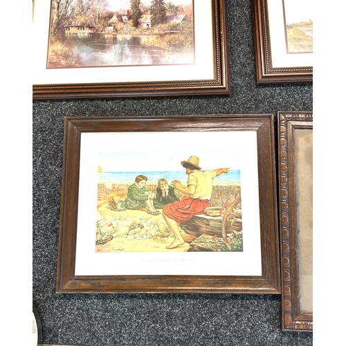 40 - Selection of 6 framed prints, various scenes, largest frame measures approximately Width 28 inches, ... 