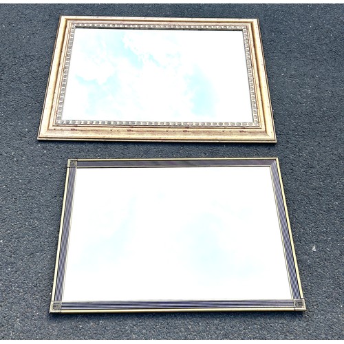 274 - 2 large framed mirrors, largest measures approximately, width 31 inches, Height 44 inches