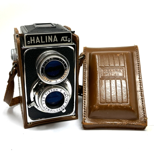 448 - Vintage Halina A1 Roll Film TLR Camera Twin Lens Reflex cased untested