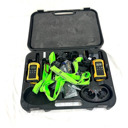 277 - Cased motorola walkie talkies - untested