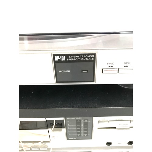 233 - Sharp RP-1010HB turntable, Sharp RT-19101HB cassette deck and a Sharp SA0101HB stereo receiver and a... 