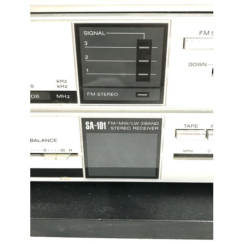 233 - Sharp RP-1010HB turntable, Sharp RT-19101HB cassette deck and a Sharp SA0101HB stereo receiver and a... 