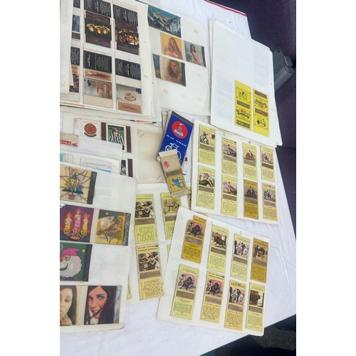 241 - Large collection of matchbox labels, massive lot, removed from albums, many of loose pages.