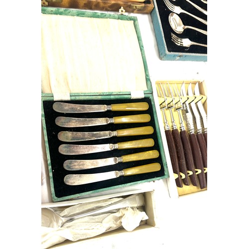 42 - Six boxes of assorted cutlery sets