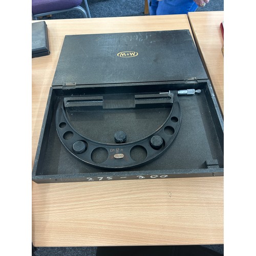 11 - 2 Cased Moore and Wright, 175mm - 200mm and 275-300mm No 971M Micrometers Metric