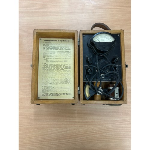 253 - Wooden cased TS 15A/AP Flux Meter, untested