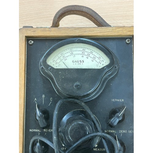 253 - Wooden cased TS 15A/AP Flux Meter, untested