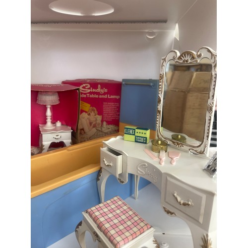 16 - Selection of Sindy Furniture includes bedside table , Dressing table and stool, bath etc