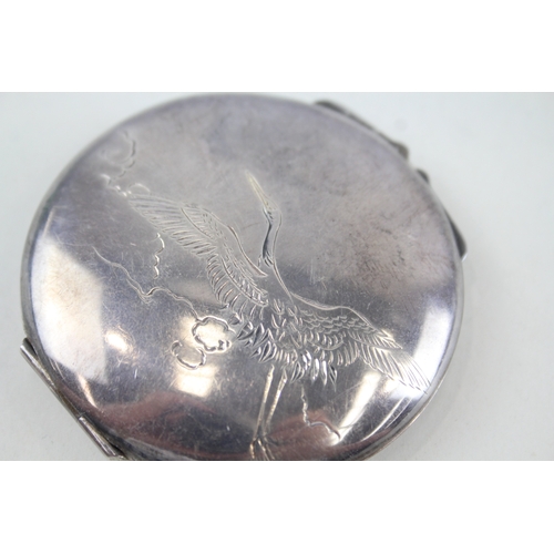 33 - stamped .950 silver ladies vanity compact