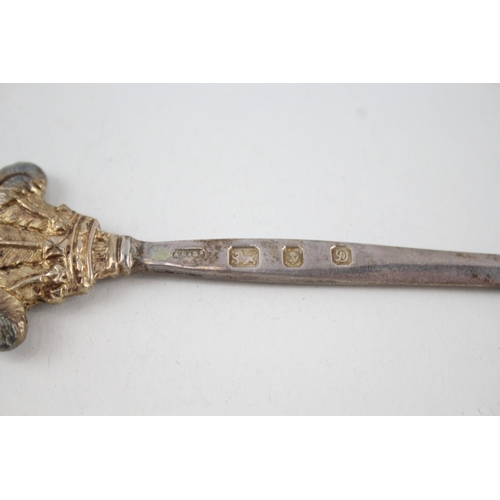 42 - .925 sterling letter opener w/ military crest