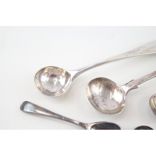 53 - 8 x .925 sterling condiment spoons inc georgian